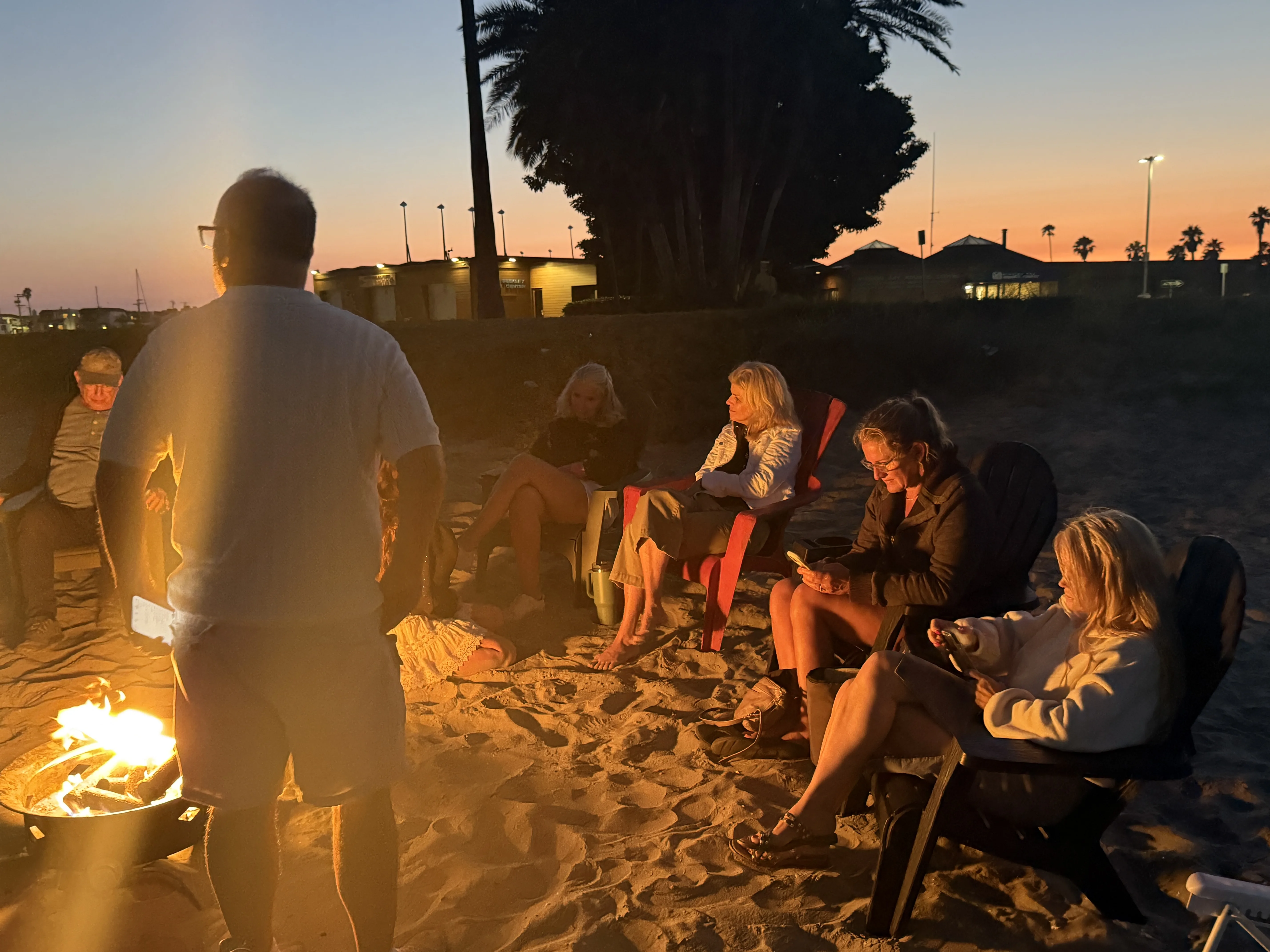 Titan beach bonfire in San Diego