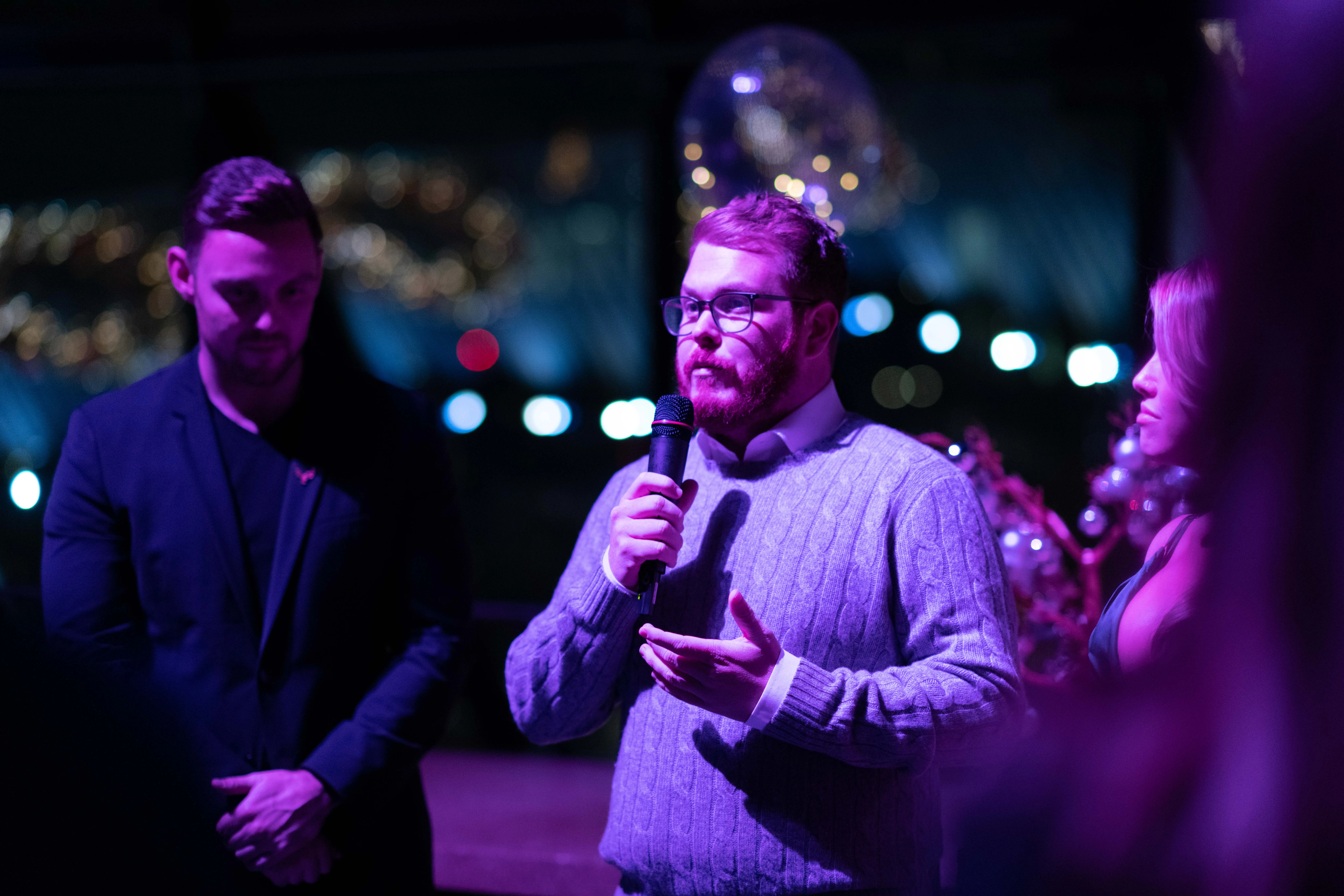 A Titan operator speaking at an event